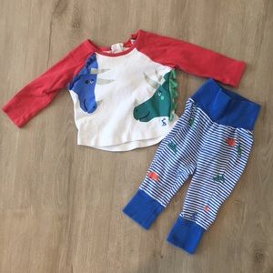 Joules Matching Dinosaur Shirt & Pants